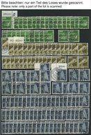 LOTS O, 1951-2000, Umfangreiche Lagerpartie Freimarken, Mit Viererblocks Und Vielen Zusammendrucken, Meist Pracht, Fundg - Sonstige & Ohne Zuordnung