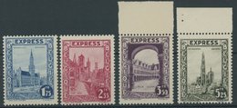 BELGIEN 266-69 **, 1929, Eilmarken, Postfrischer Prachtsatz, Mi. 75.- - 1849 Hombreras