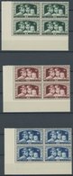 BELGIEN 396-98 VB **, 1935, Hilfskomitees Für Das Kind In Unteren Linken Eckrandviererblocks, Postfrisch, Pracht, Mi. (7 - 1849 Epaulettes