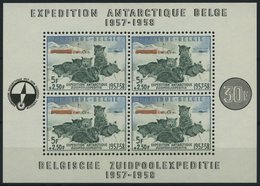 BELGIEN Bl. 25 **, 1957, Block Südpolexpedition, Pracht, Mi. 150.- - 1849 Epaulettes