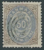 1875, 50 Ø Braun/blauviolett, Feinst, Mi. 250.- -> Automatically Generated Translation: 1875, 50 Ø Brown / Blue-violet,  - Gebraucht