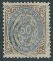 1875, 50 Ø Braun/blauviolett, Feinst, Mi. 250.- -> Automatically Generated Translation: 1875, 50 Ø Brown / Blue-violet,  - Used Stamps