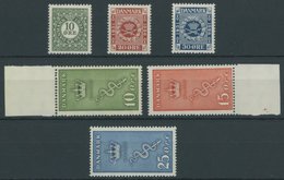 DÄNEMARK 153-55,177-79 **, 1926, 75 Jahre Briefmarken Und Kampf Gegen Den Krebs, Postfrisch, 2 Prachtsätze, Mi. 75.- - Gebraucht