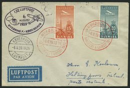 ERSTFLÜGE 6.8.1939, Nyköping-Kopenhagen, Prachtbrief - Sonstige & Ohne Zuordnung