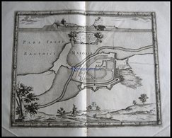 NASKOW In Laland, Dekorativer Stadtplan Mit Umgebung - Lithographies