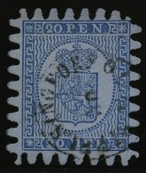 FINNLAND 8C O, 1866, 20 P. Blau, K1 HELSINGFORS, Alle Zungen, Pracht - Other & Unclassified