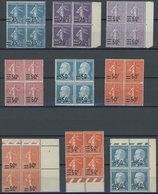FRANKREICH 200-10 VB **, 1926/7, Freimarken In Viererblocks, Postfrischer, Prachtsatz, Mi. (88.-) - Sonstige & Ohne Zuordnung