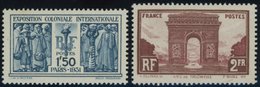 FRANKREICH 262/3 **, 1931, Kolonialausstellung Und Triumphbogen, Postfrisch, 2 Prachtwerte, Mi. 120.- - Other & Unclassified