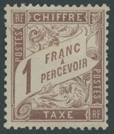 1884, 1 Fr. Rotbraun, Falzreste, üblich Gezähnt Pracht, Mi. 600.- -> Automatically Generated Translation: 1884, 1 Fr. Re - Timbres-taxe