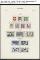 SAMMLUNGEN **, Fast Komplette Postfrische Sammlung Frankreich Von 1960-78 Im KA-BE Falzlosalbum, Dazu 1958/9 Auf Lindner - Colecciones Completas