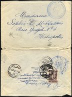 GRIECHENLAND 200 BRIEF, 1922, 50 L. Graulia Auf Feldpostbrief über Das Feldpostamt 932, Mit Blauem K3 Militär-Dienststem - Other & Unclassified