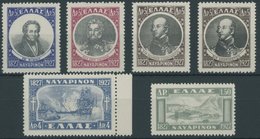 GRIECHENLAND 321-26 *, 1927/8, Seeschlacht Von Navarino, Falzrest, Prachtsatz - Autres & Non Classés