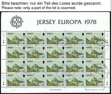 JERSEY KB O, 1978-90, Europa, Alle 13 Kleinbogensätze Komplett Mit Ersttagsstempeln, Fast Nur Pracht, Mi. 465.- - Jersey
