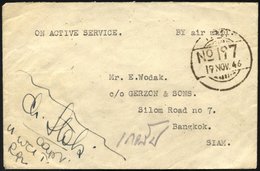 BRITISCHE MILITÄRPOST 1946, Luft-Feldpostbrief Aus Dem Hauptquartier Der Britisch-indischen Truppen In Burma, Pracht - Gebruikt