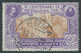 ITALIEN 163 O, 1923, 50 C. Hl. Franziskus Von Assisi, Pracht, Mi. 80.- - Gebraucht