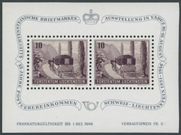 LIECHTENSTEIN Bl. 4 **, 1946, Block Vaduz, Postfrisch, Pracht, Mi. 60.- - Sonstige & Ohne Zuordnung