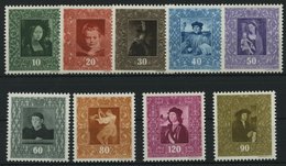 LIECHTENSTEIN 268-76 **, 1949, 1. Gemäldeserie, Prachtsatz, Mi. 90.- - Autres & Non Classés