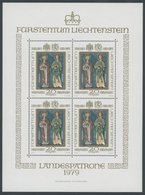 LIECHTENSTEIN 734KB **, 1979, 20 Fr. Landespatrone Im Kleinbogen, Postfrisch, Pracht, Mi. 105.- - Sonstige & Ohne Zuordnung
