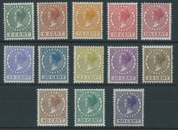 NIEDERLANDE 151-63A *, 1924/5, Königin Wilhelmina, Ohne Wz., Falzreste, Prachtsatz - Autres & Non Classés