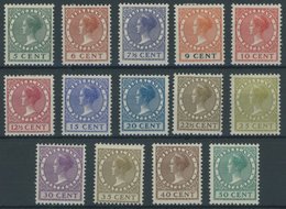 NIEDERLANDE 178-91A *, 1926-28, Königin Wilhelmina, Wz. 2, Falzrest, Prachtsatz - Andere & Zonder Classificatie