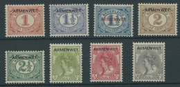 DIENSTMARKEN D 1-8 *, 1913/8, Verrechnungsmarken Für Die Armenämter, Falzrest, Prachtsatz, Mi. 220.- - Service