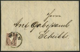 ÖSTERREICH 14Ia BRIEF, 1859, 10 Kr. Braun, Type I, Auf Brief Von WIEN Nach Scheibbs, Pracht - Used Stamps