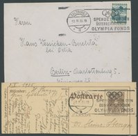 1935/6, 2 Werbestempel Spenden Für Den Österreichischen Olympia Fonds Aus GRAZ 1 Bzw. SALZBURG 2 Auf Großem Ganzsachente - Sonstige & Ohne Zuordnung