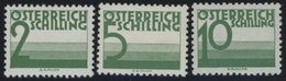 PORTOMARKEN P 156-58 **, 1925, 2 - 10 S. Ziffer, Postfrisch, 3 Prachtwerte, Mi. 600.- - Strafport