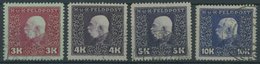 AT-HUNG. FELDPOST ALLG. AUSG. 45-48 O, 1915, 3 - 10 K. Kaiser Franz Joseph, 4 Prachtwerte, Mi. 95.- - Sonstige & Ohne Zuordnung