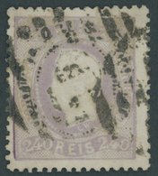 PORTUGAL 33 O, 1870, 240 R. Lila, Pracht, Mi. 600.- - Gebraucht