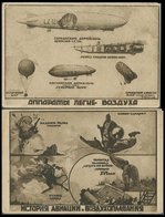 1925/8, 2 Flugspenden-Ansichtskarten Meilensteine Der Luftfahrt Und Versuche Vom Menschen Zu Fliegen, Pracht -> Automati - Autres & Non Classés