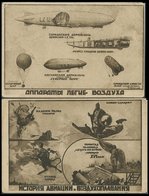 1925/8, 2 Flugspenden-Ansichtskarten Meilensteine Der Luftfahrt Und Versuche Vom Menschen Zu Fliegen, Pracht -> Automati - Otros & Sin Clasificación