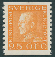 SCHWEDEN 186IIWA **, 1936, 25 Ö. Orange, Weißes Papier, Postfrisch, Pracht, Mi. 65.- - Gebraucht