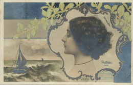 Tres Belle Et Sexy Opera Singer Profil Art Nouveau Lina Cavalieri Trs Petit Pli - Opéra