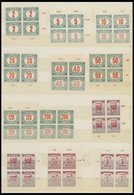 Portomarken: 1915-41, Postfrische Partie Verschiedener Ausgaben In Viererblocks, Prachterhaltung -> Automatically Genera - Autres & Non Classés