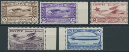 ÄGYPTEN 186-90 **, 1933, Luftfahrtkongress, Postfrischer Prachtsatz - Nuovi