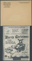 1944, Merry Christmas From India, V-Mail Mit Weihnachtsmann Auf Schlitten Von APO 629 (Indien, Gefaltet), Dazu V-Mail Se - Sonstige & Ohne Zuordnung