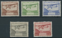 JAPAN 195-98,204 *, 1929/34, Flugzeuge, Falzrest, 5 Prachtwerte, Mi. 265.- - Sonstige & Ohne Zuordnung