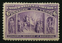 USA 78 **, Scott 235, 1893, 6 C. Columbus-Weltausstellung, Postfrisch, Feinst (kleine Knitter), $ 160 - Oblitérés