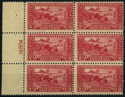 USA 294 **, Scott 618, 2 C. Lexington-Concord Im Postfrischen Sechserblock Mit Plattennummer, $ 90.- - Used Stamps