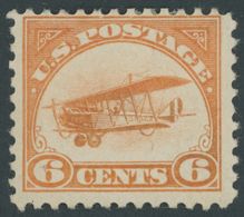 USA 248 *, Scott C 1, 1918, 6 C. Postfluglinie New York - Washington, Falzrest, Pracht, $ 60 - Gebraucht