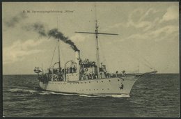 ALTE POSTKARTEN - SCHIFFE KAISERL. MARINE BIS 1918 S.M. Vermessungsfahrzeug Möwe, Eine Gebrauchte Feldpostkarte - Warships