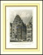 HANNOVER: Leibnitzens Ehemalige Wohnung, Stahlstich Von Osterwald/Willmann, 1840 - Lithographies