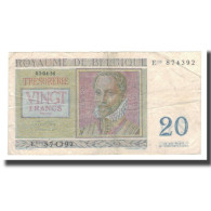 Billet, Belgique, 20 Francs, 1956, 1956-04-03, KM:132b, TB+ - 20 Franchi