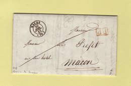 Macon - 70 - Saone Et Loire - 30 Juillet 1842 - PP Port Paye - Courrier De Senozan - 1801-1848: Voorlopers XIX