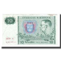 Billet, Suède, 10 Kronor, 1963-1990, 1979, KM:52d, TTB - Schweden