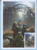 UKRAINE. Maidan Post. Maxi Card. Military. War Painting. Joint Forces Operation. Border Guards. 2016 - Ukraine