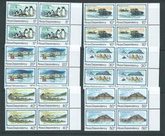 Ross Dependency 1982 Scott Base Anniversary Set 6 Matched Marginal Blocks Of 4 MNH - Neufs