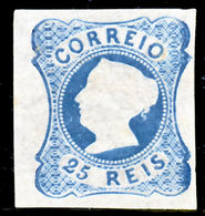 !										■■■■■ds■■ Portugal 1863 Reprints AF#2 Queen Maria 25 Réis (d12430) - Ongebruikt