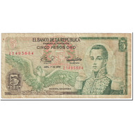 Billet, Colombie, 5 Pesos Oro, 1979, 1979-04-01, KM:406f, TB - Colombie